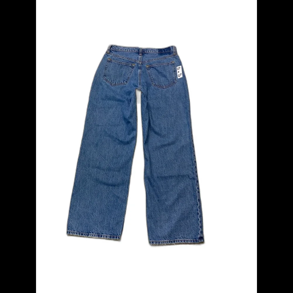 NWT Abercrombie & Fitch The Loose High Rise Wide Leg Jeans Medium Wash Size 27/4 - Picture 4 of 10